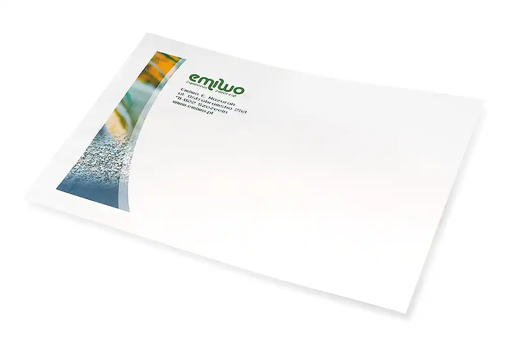 C5-kuvert med färgat företagstryck