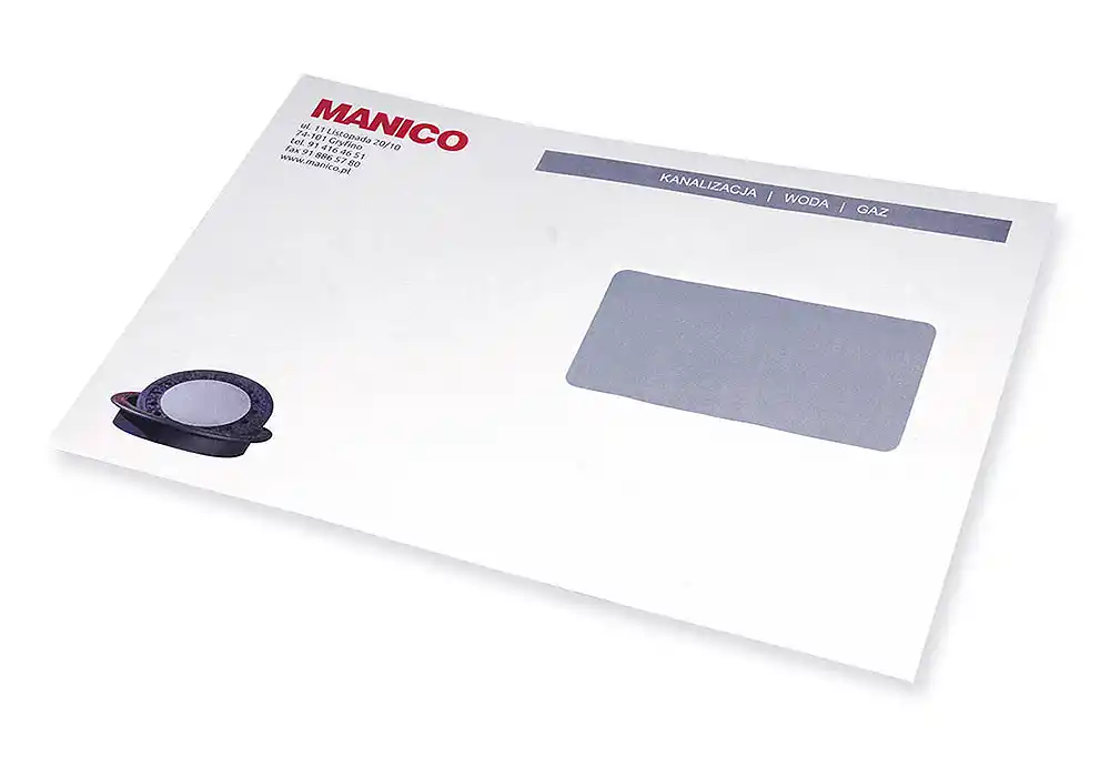 DL-kuvert med fönster och logotyptryck