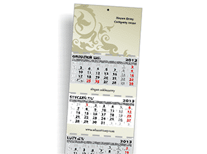 Tredelad kalender