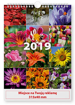 Flerbladskalendrar, A3 på en spiral - Blommor
