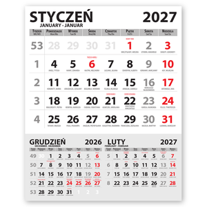 (285x355) - enkel kalender, 1 block