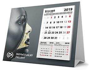 Skrivbordskalender med en brytbar kalender